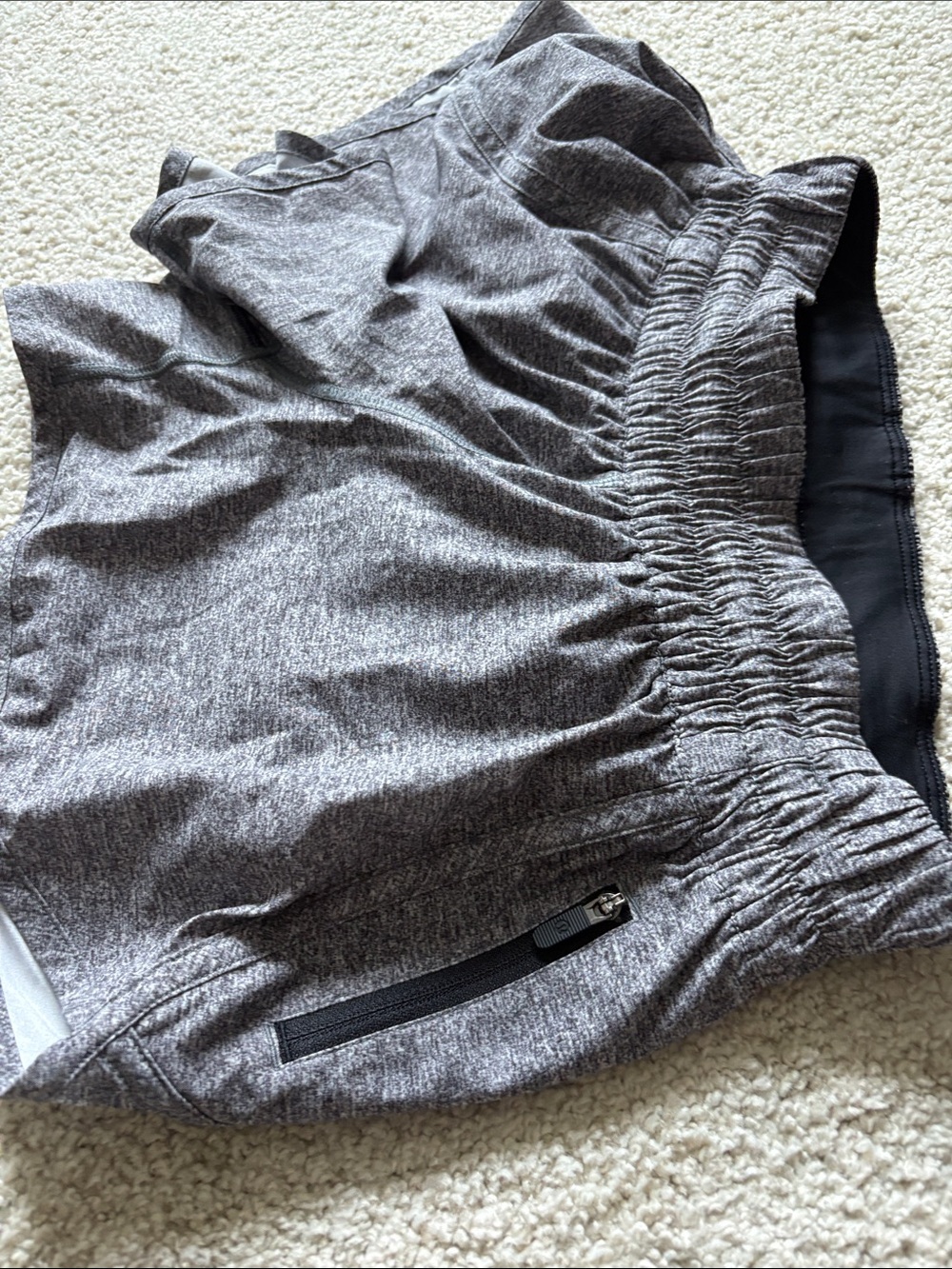Lululemon Heather Gray Hotty hot shorts
